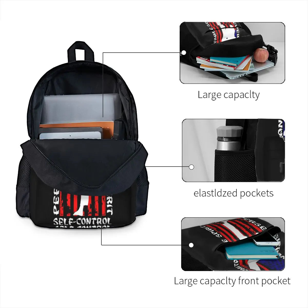 Taekwondo 5 Tenets Backpacks Men's & Women's Bags