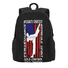 Taekwondo 5 Tenets Backpacks Men's & Women's Bags