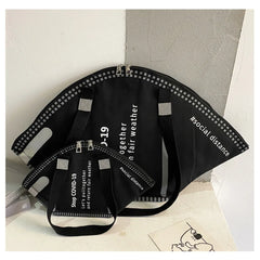 Canvas Shoulder Bag for Ladies Money Storage Tote Bag Small Size