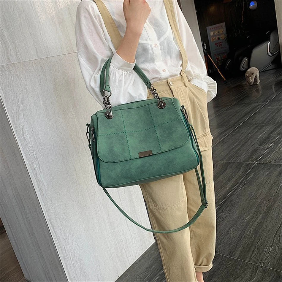 Matte Ladies Handbag Scrub Women's Shoulder Crossbody Bag Large Capacity