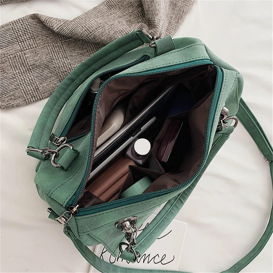 Matte Ladies Handbag Scrub Women's Shoulder Crossbody Bag Large Capacity