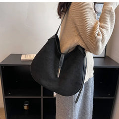 Matte Leather Shoulder Bag Winter Women Handbag Large Capacity Crossbody Bags