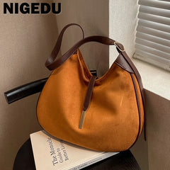 Matte Leather Shoulder Bag Winter Women Handbag Large Capacity Crossbody Bags