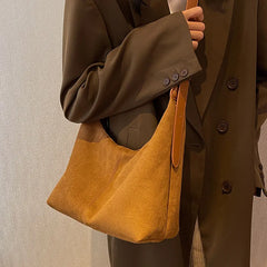 Matte Leather Shoulder Bag Large Capacity Crossbody Travel Handbag