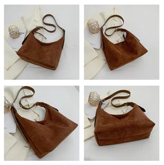 Matte Leather Shoulder Bag Large Capacity Crossbody Travel Handbag