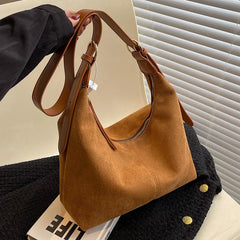 Matte Leather Shoulder Bag Large Capacity Crossbody Travel Handbag