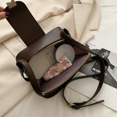 Matte Stone Pattern Crossbody Bag for Women - Small Box Flap Messenger Bag