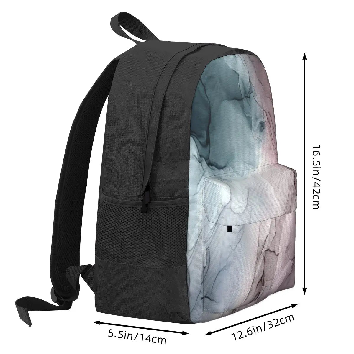 Mauve Blush & Stormy Backpacks Men's Women's Kpop Youth Bags