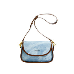 Maxdutti Casual Square Bag Women England Style Pu Leather Saddle Bag