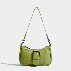 Maxdutti Crocodile Pattern Leather Casual Bag Women French Style