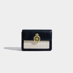 Maxdutti Crown Buckle Leather Messenger Bag Women