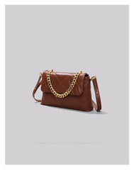 Maxdutti French Retro Shoulder Bag Chain Leather Single