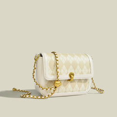 Maxdutti Chain Texture Messenger Bag Women England Style Geometric Printing Bag