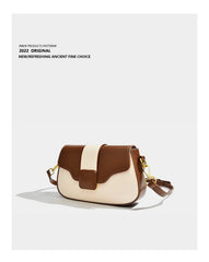 Maxdutti Messenger Bag Women Ins Blogger Vintage Contrast Chain Small Square Bag