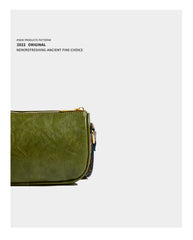Maxdutti Patent Leather Messenger Bag Vintage Ethnic Style Single Shoulder