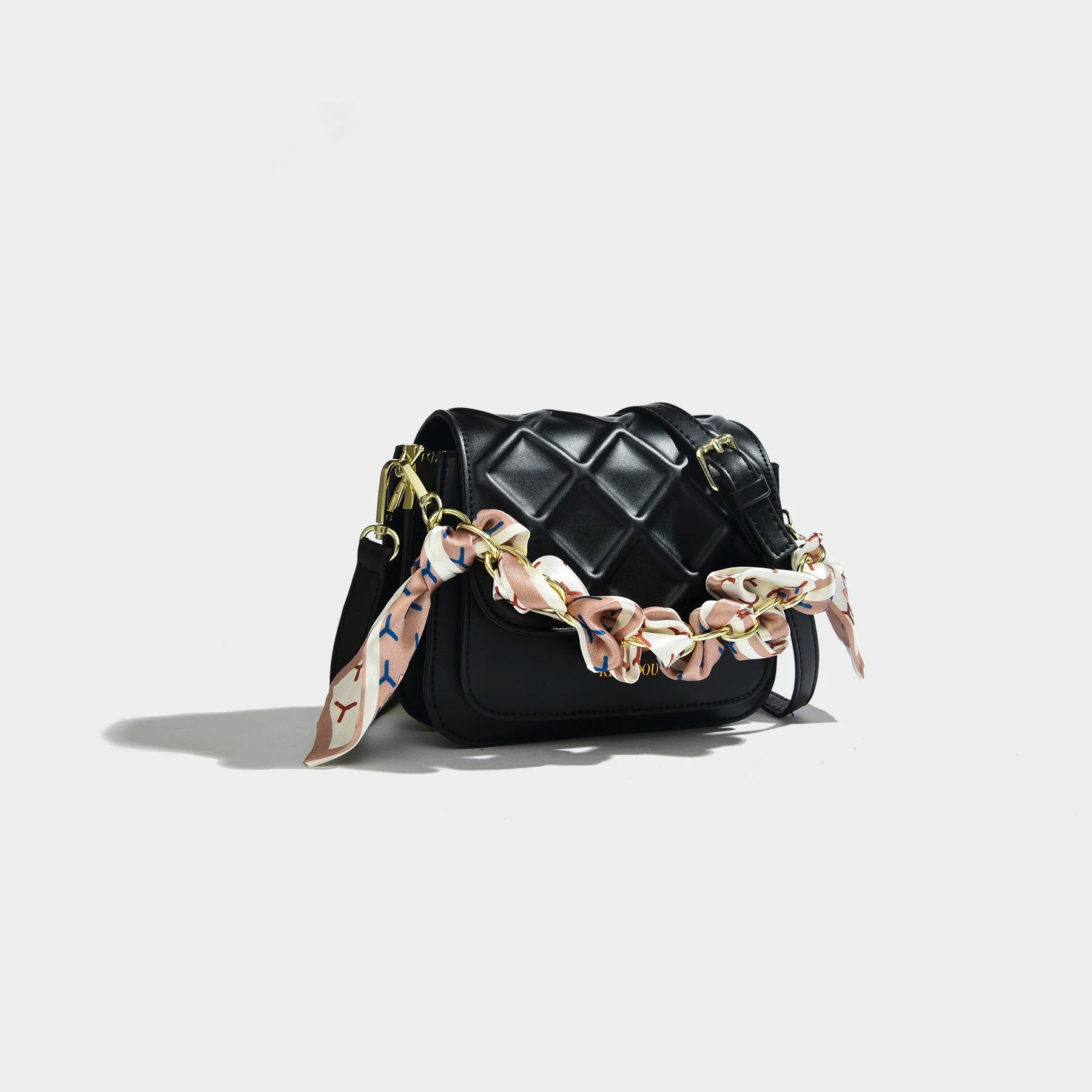 Maxdutti Shoulder Messenger Bag Vintage Texture Leather Chain Bag