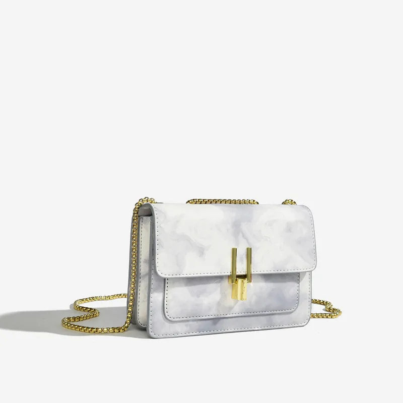 Maxdutti Vintage Chain Casual Messenger Bag Women Leather Square Bag