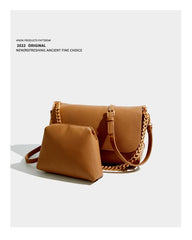 Maxutti Vintage Single Shoulder Square Bag Women Ins Blogger Casual Leather Bag