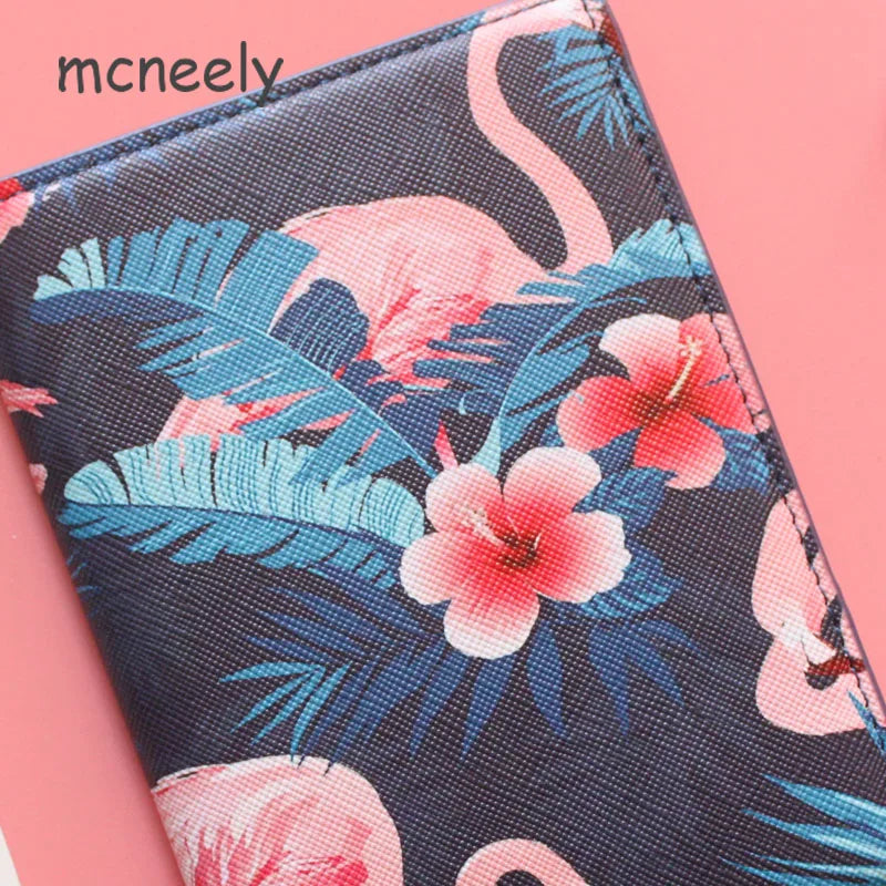 Flamingo Passport Cover Travel Holder Girls Case