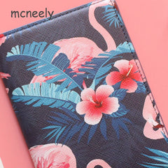Flamingo Passport Cover Travel Holder Girls Case