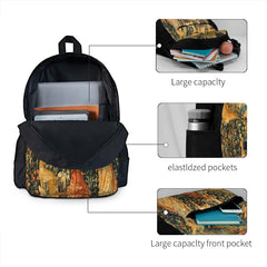 Medieval Deer Scene Backpacks Men Women Recycled Personalised Bags