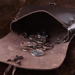 Medieval Punk Retro Waist Bag Renaissance PU Leather Travel Wallet