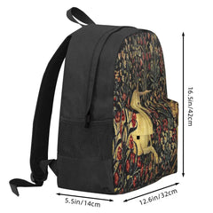 Medieval Unicorn Midnight Floral Backpack Men Women Unis