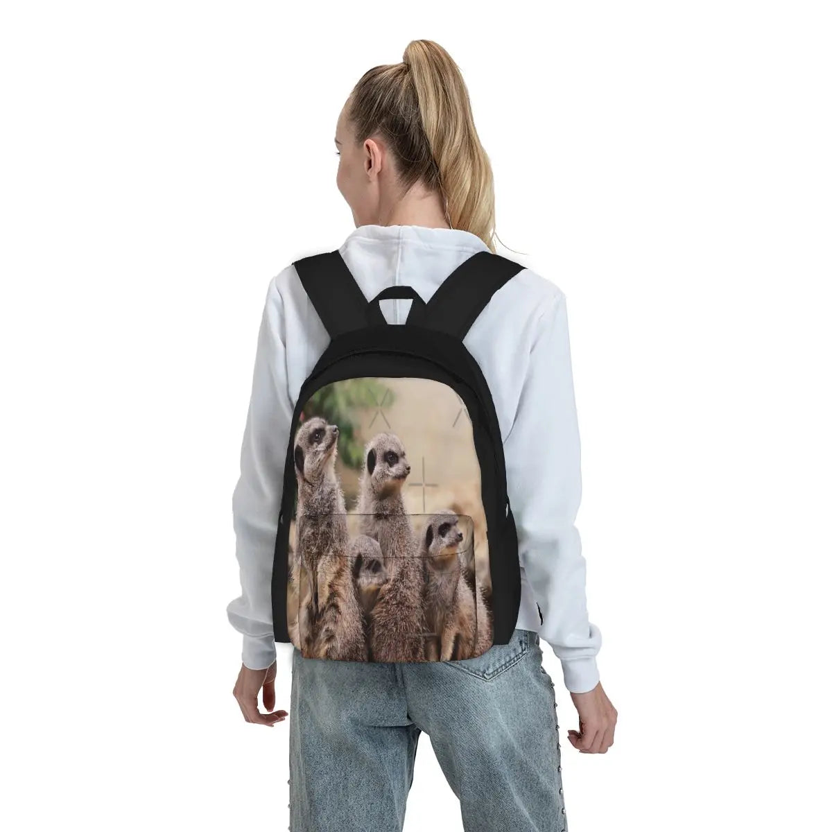 Meerkat Family Backpacks School Bags Men Women