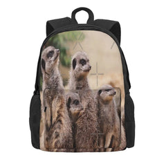 Meerkat Family Backpacks School Bags Men Women