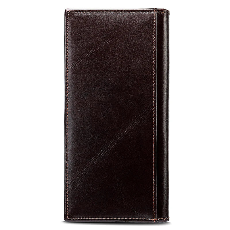 Men Cowhide Wallet Leather Purse Long Portmoney Billeteras Hombr