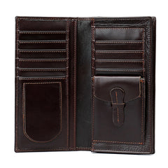 Men Cowhide Wallet Leather Purse Long Portmoney Billeteras Hombr