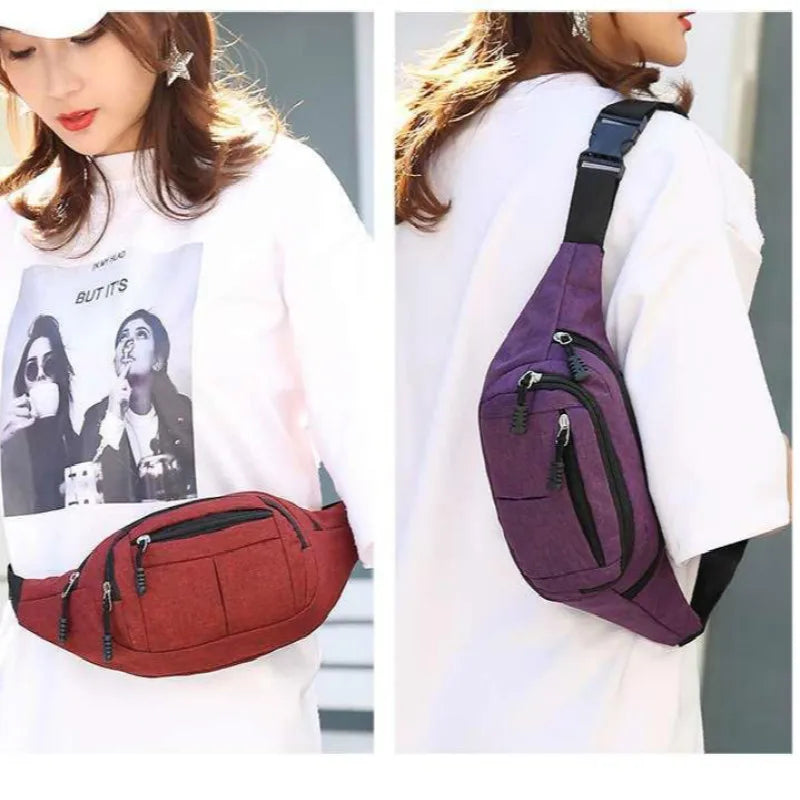 Men Women Waist Bag Sports Multi-functional Large Mobile Phone Bag