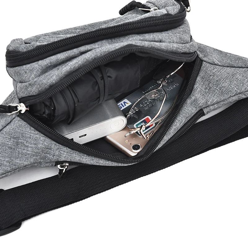 Men Women Waist Bag Sports Multi-functional Large Mobile Phone Bag