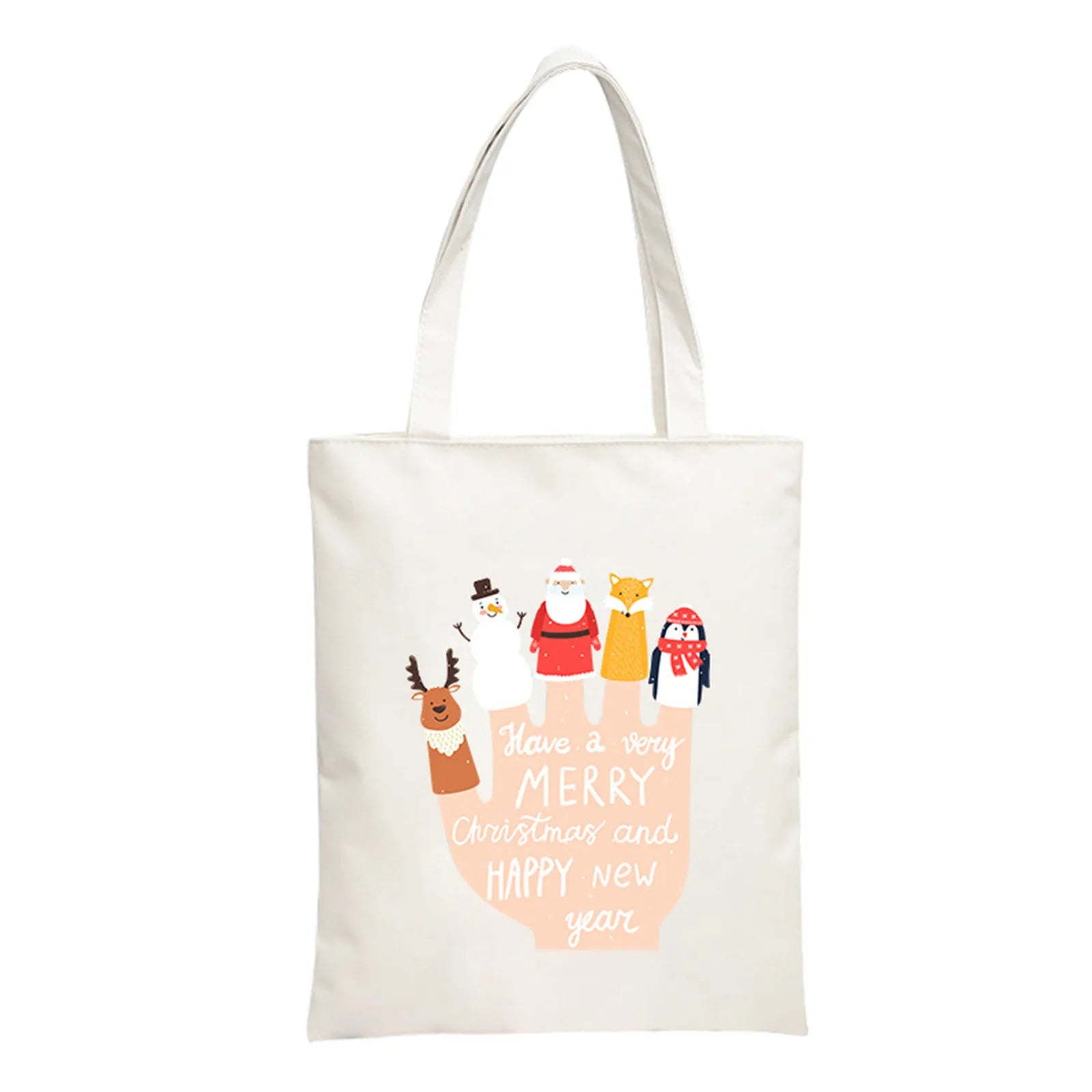 Christmas Printed Insulated Lunch Bag with Strap