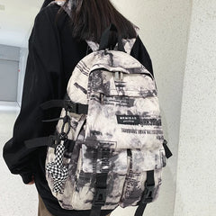Student Bookbag Graffiti Travel Mochila Schoolbag Girls Laptop Rucksack