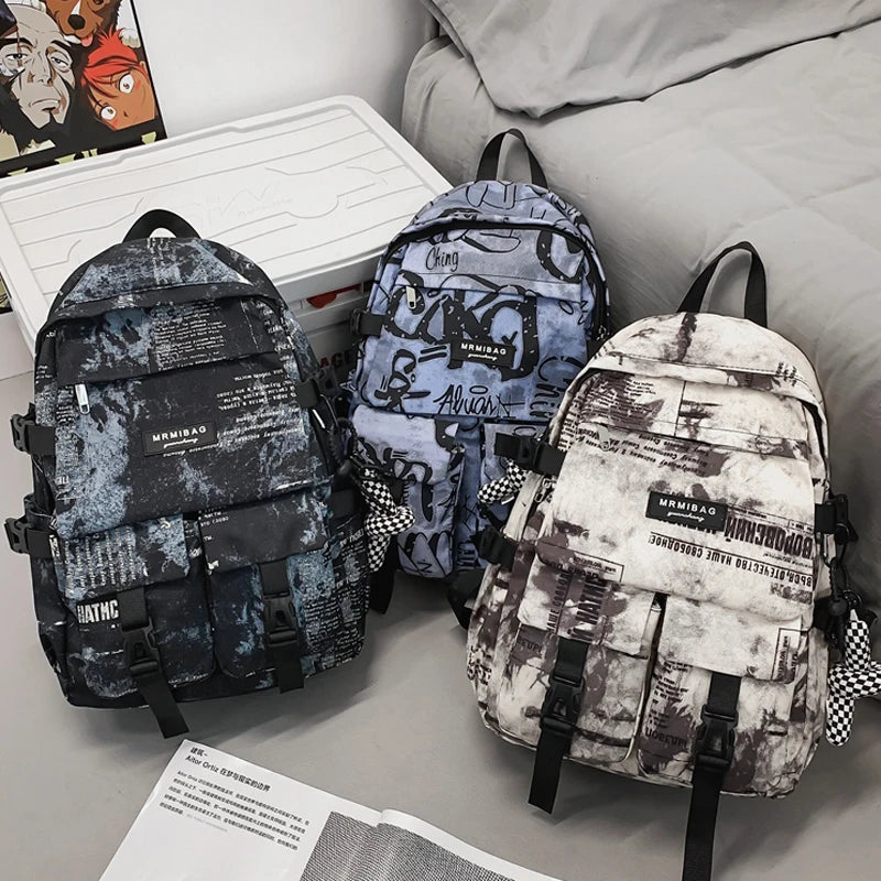 Student Bookbag Graffiti Travel Mochila Schoolbag Girls Laptop Rucksack