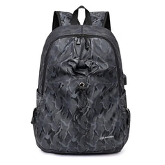 Men Backpack Casual Student College School Bags Oxford Rucksack For Laptop Large