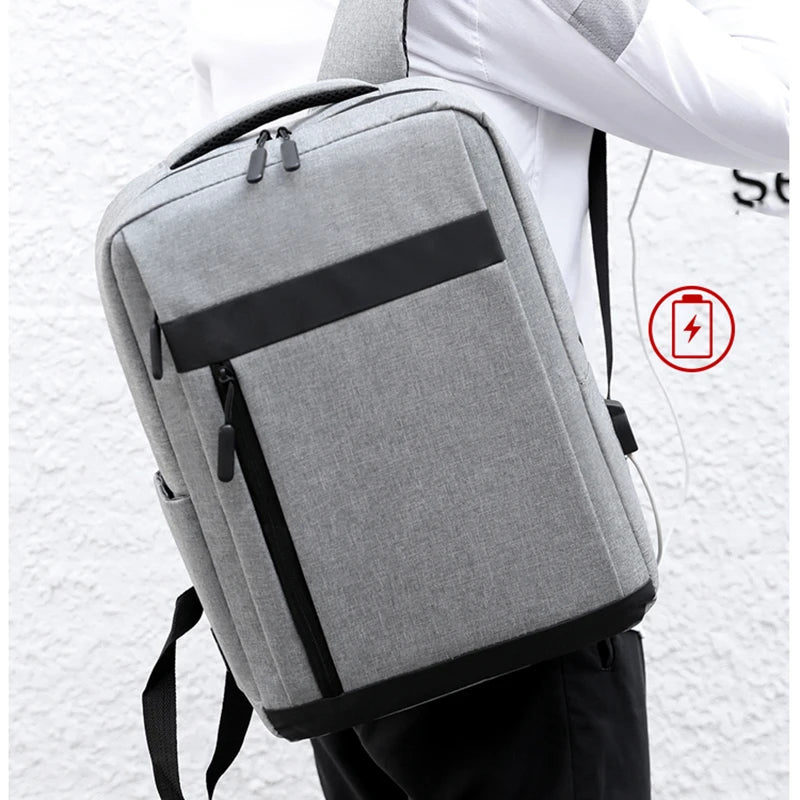 Men Backpack Waterproof Business Laptop USB Charging Bagpack