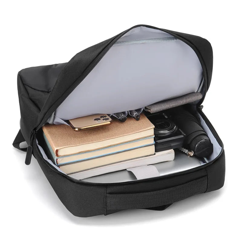 Men Backpack Waterproof Business Laptop Reflective USB Charging Rucksack