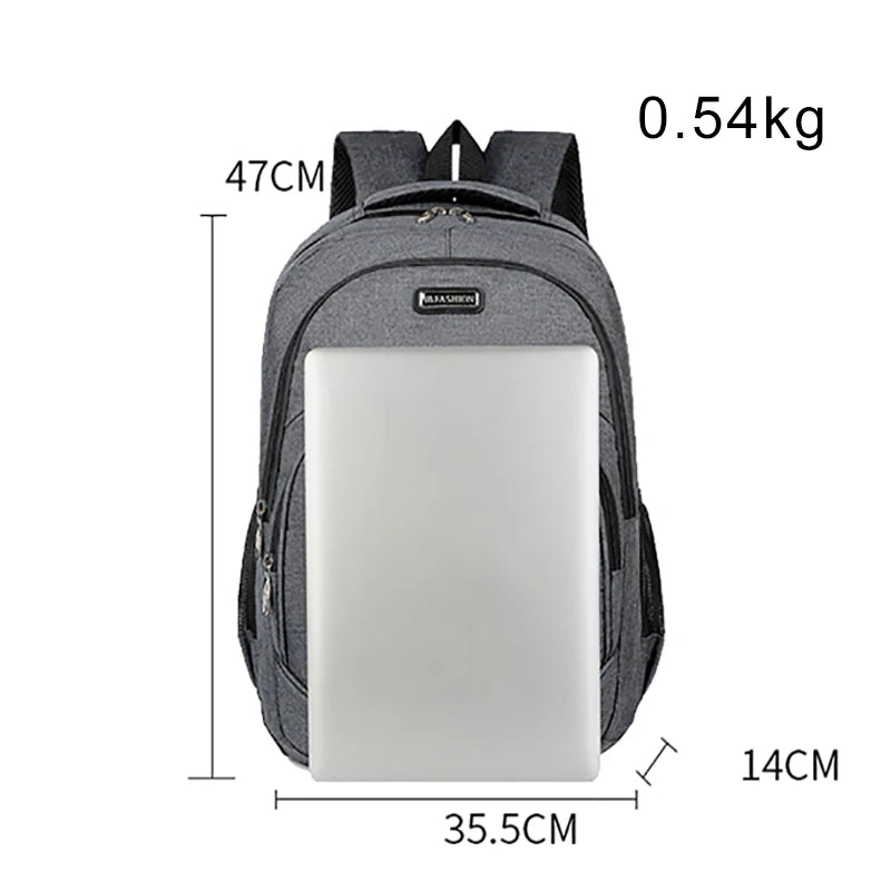 Men Backpack Travel Business Oxford Cloth Waterproof Rucksack Holds 15.6 Inches