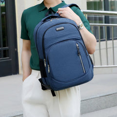 Men Backpack Travel Business Oxford Cloth Waterproof Rucksack Holds 15.6 Inches