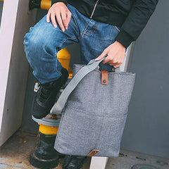 Men Bag Casual Grey Lightweight Oxford 13.1 Laptop 9.7 iPad Tablet