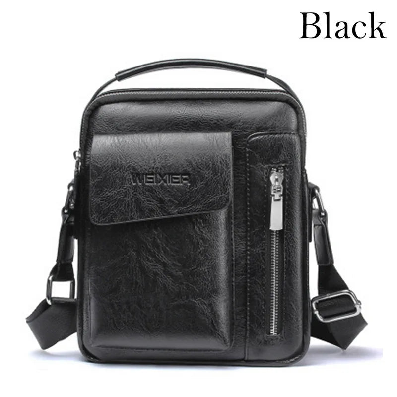 Men Briefcase Bag High Business Leather Shoulder Messenger Office Handbag