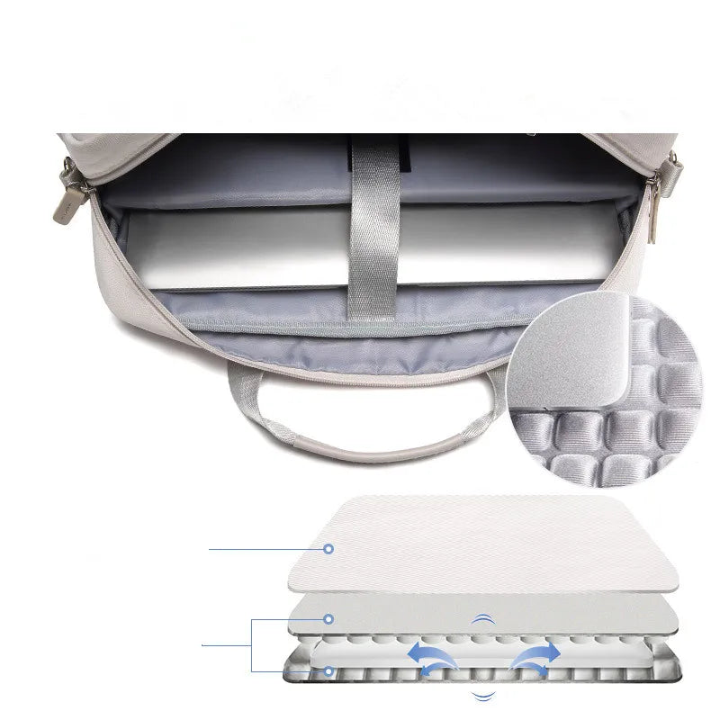 Men Women Briefcase 15.6 inch Laptop Shoulder Messenger Bag