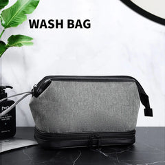 Men Business Double Layer Cosmetic Bag Wash bags Box Women Beauty