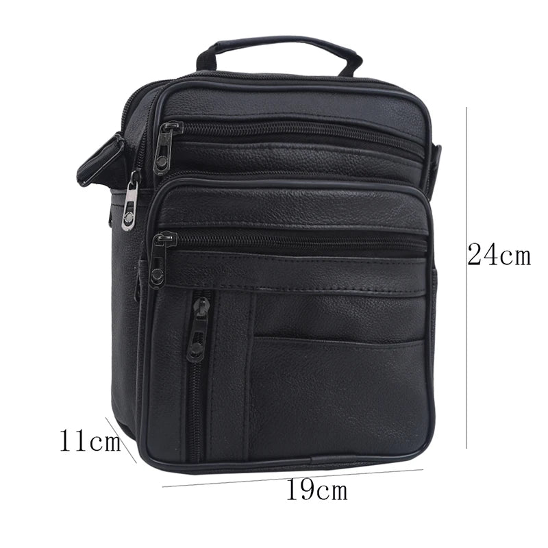 Men's Leather Business Office Briefcase Laptop Tote Bag