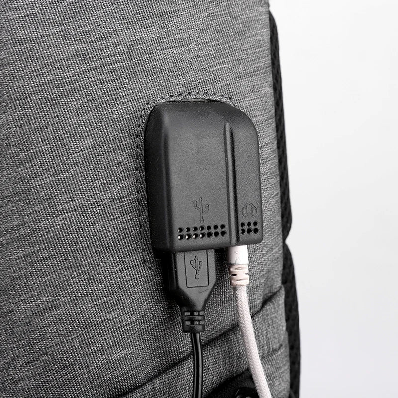Men Business Waterproof Backpacks USB Charging 15.6 Laptop Travel Bags