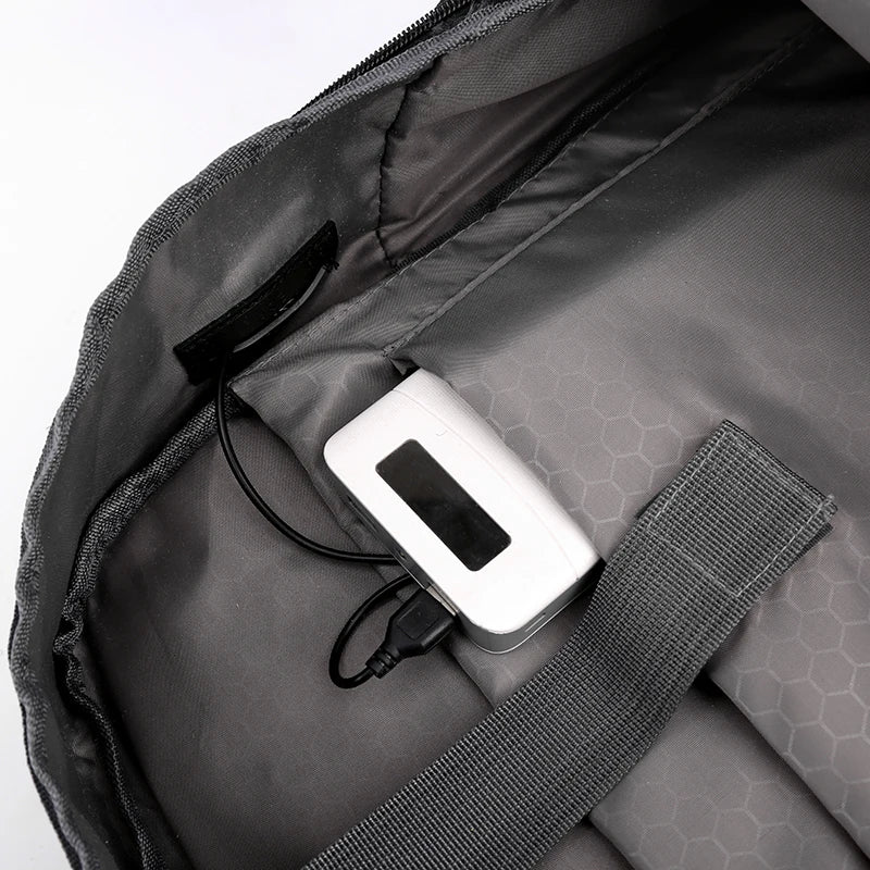 Men Business Waterproof Backpacks USB Charging 15.6 Laptop Travel Bags