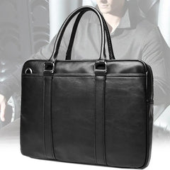 Men Business Office Briefcase Leather Handbag Laptop Tote Large Shoulder Bag