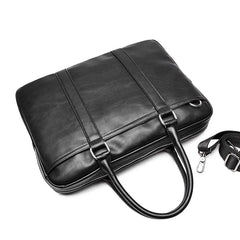 Men Business Office Briefcase Leather Handbag Laptop Tote Large Shoulder Bag